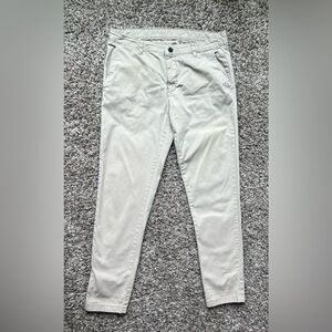 Denim Wear Pants Men 32 Beige Flat Front Chino (0569)